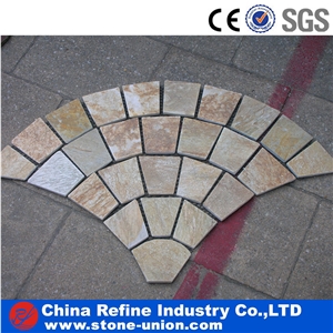 Light Yellow Rusty Slate Paving,Walkway Pavers