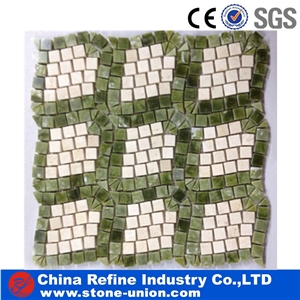 Low Price Mosaic Marble Onyx Jade Green Floor Tiles Low Price Mosaic Marble Onyx Jade Green Floor Tiles