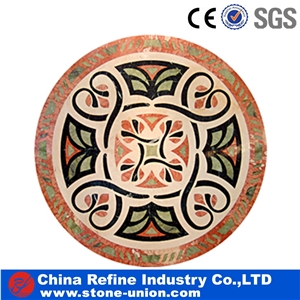 Luxury Custom Floor Waterjet Marble Medallion Tile