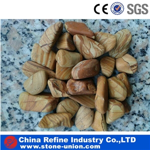 Machine Made Tumbled Yellow Gravel Pebble Stone