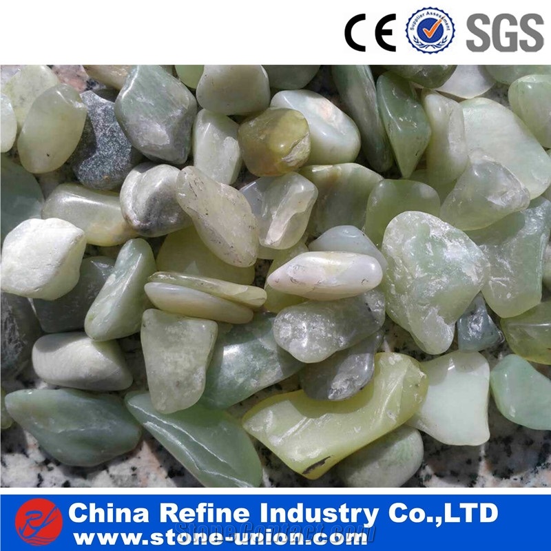 Machine Made Tumbled Yellow Gravel Pebble Stone