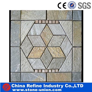 Beautiful Home Inlay Marble Floor Waterjet Medallion Tiles