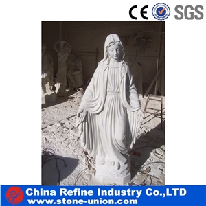 Marble White Virgin Mary Sculptures Statues