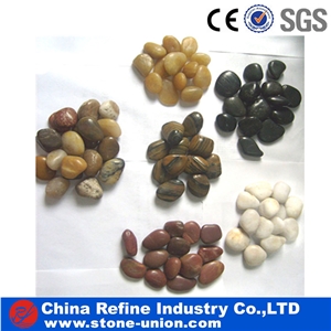 Mixed Color Polished Walkway River Cobble Stone