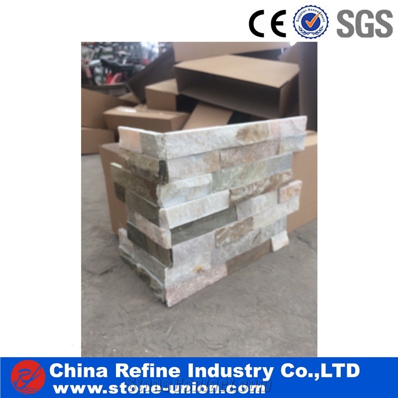 Mixed Color Slate Culture Stone Wall Cladding
