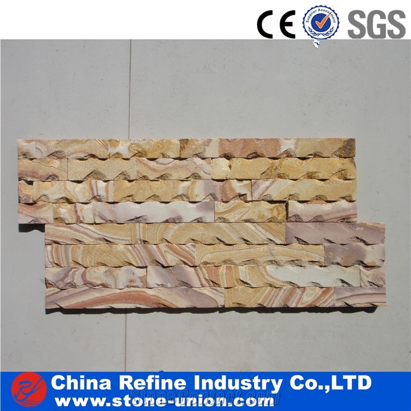 Multi Color Sandstone Veneer,Stacked Sandstone