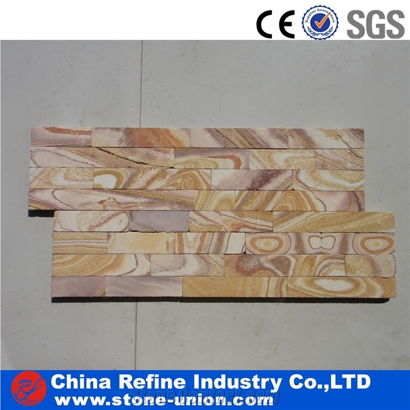 Multi Color Sandstone Veneer, Wall Cladding Panel