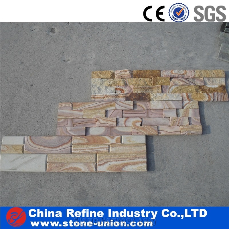 Multi Color Sandstone Veneer, Wall Cladding Panel