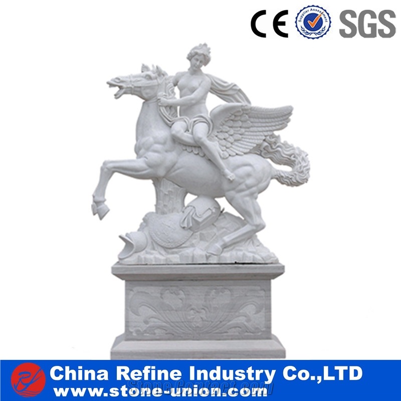Natural Hand Carved Marble Statue Sculpture Figure