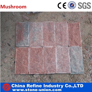 Natural Pink Quartzite Mushroomed Cladding Stone
