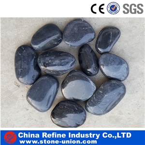 Natural Polished Pebbles, Black River Lock Pebbles