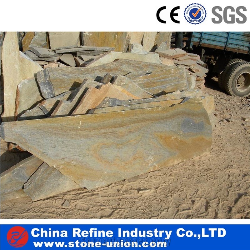Natural Rusty Walkway Flooring Crazy Paving Stone