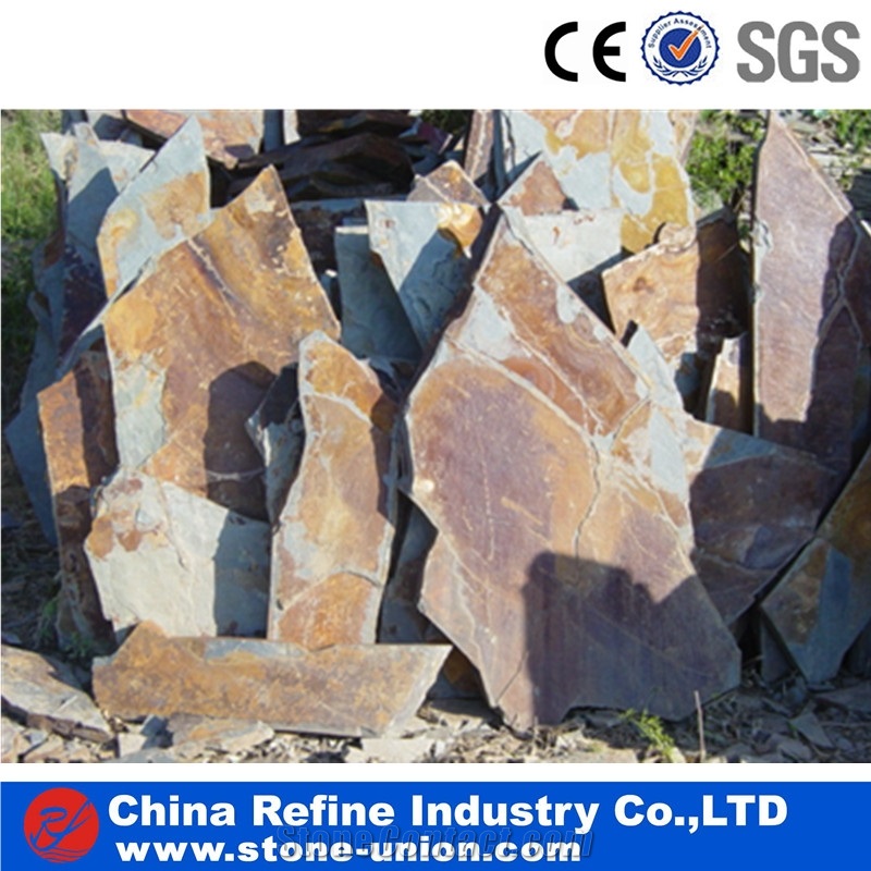 Natural Rusty Walkway Flooring Crazy Paving Stone