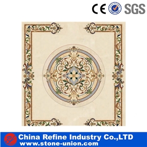 New Design Natural Marble Stone Waterjet Medallion