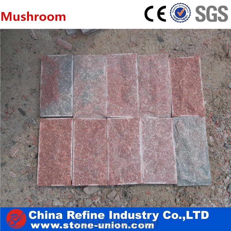 Pink Quartzite Flamed Slabs & Tiles,Wall Cladding