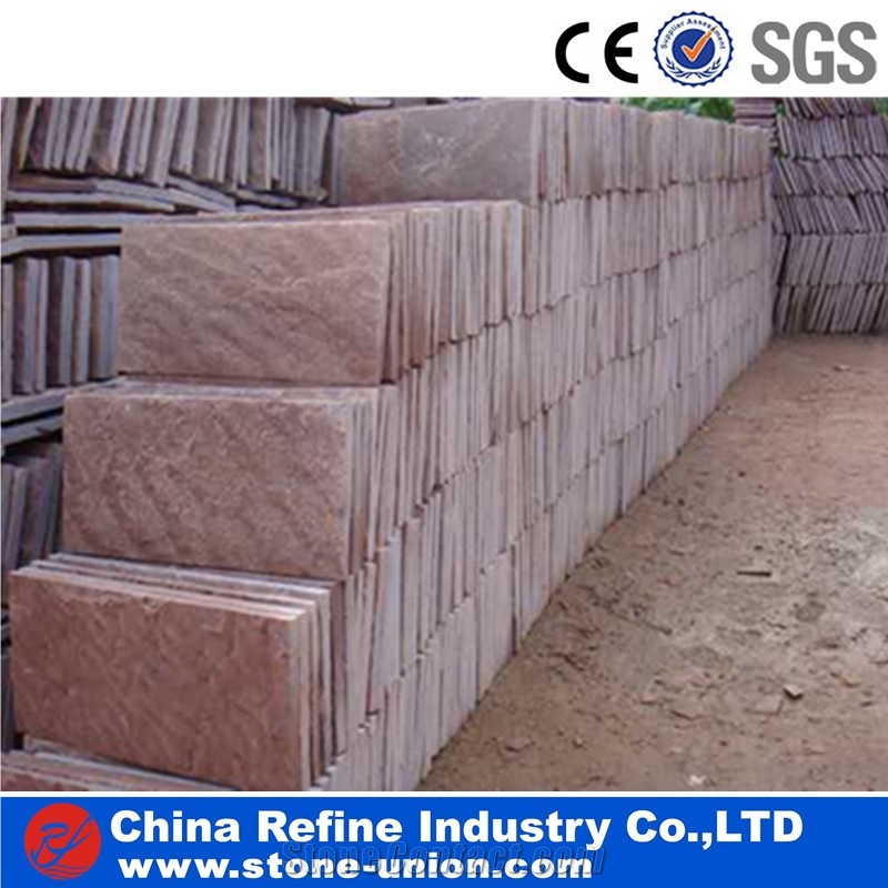 Pink Quartzite Tiles And Flooring Covering Pattern Tile