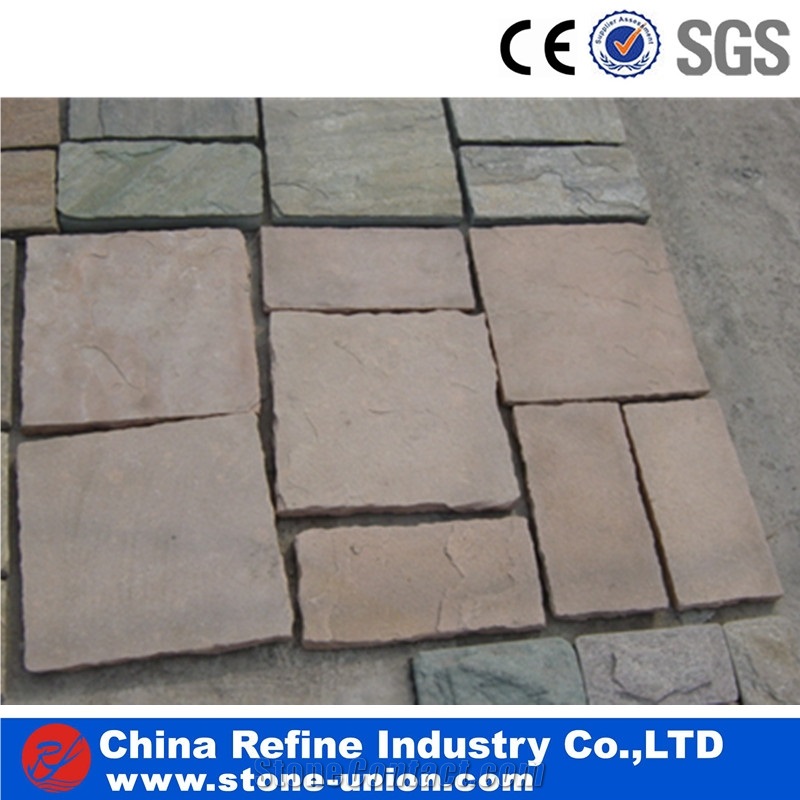 Pink Quartzite Tiles And Flooring Covering Pattern Tile