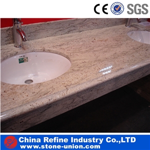 Polished Prefab Granite Bathroom Countertops
