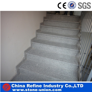Popular China Light Grey Granite Riser & Steps