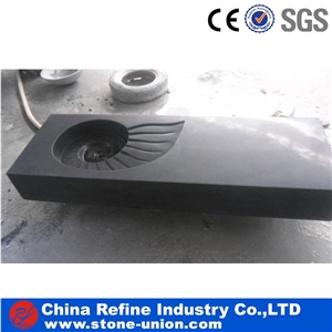 Rectangular Black Ink Jade Marble Sinks & Basins