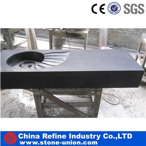 Rectangular Black Ink Jade Marble Sinks & Basins
