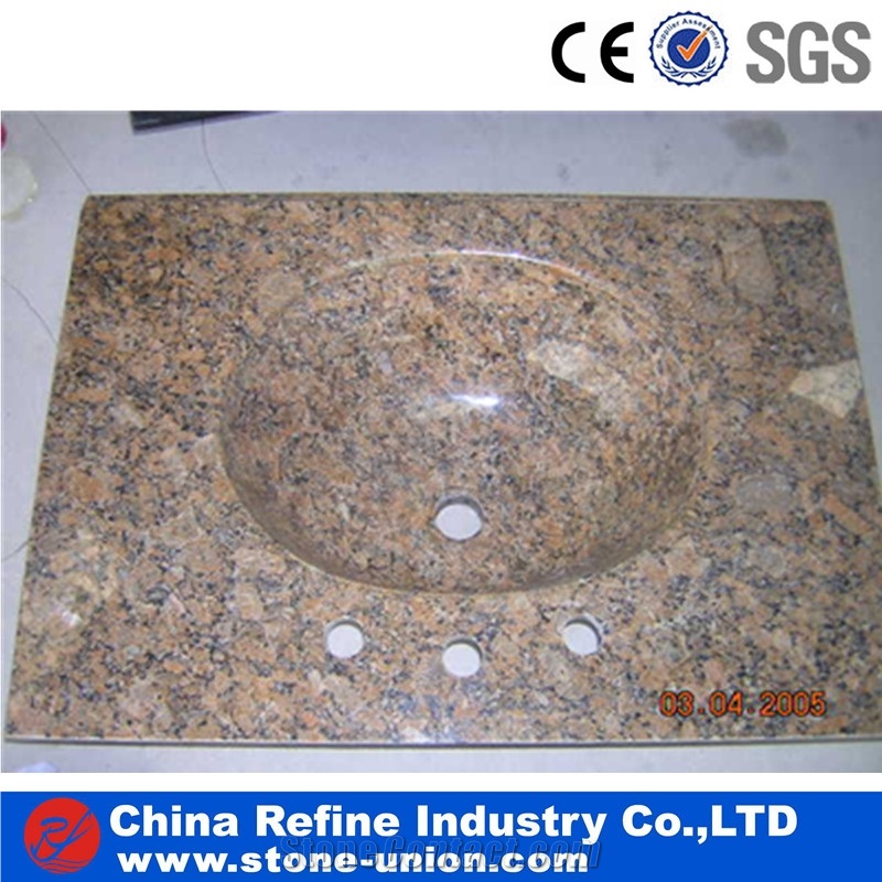 Rectangular Kashmir King Gold Granite Wash Top