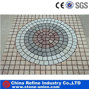 Red Granite Wave Shape,Granite Floor Cube Stone