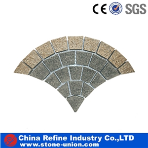 Red Granite Wave Shape,Granite Floor Cube Stone