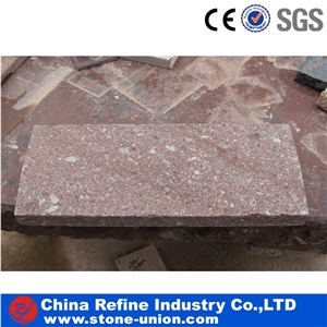 Red Porphyry Kerb Stone,Cheap Chinese Road Stone