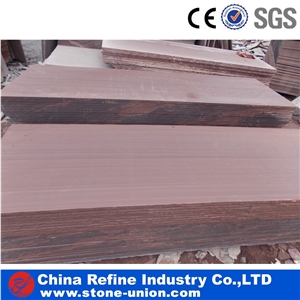 Red Wooden Grain Sandstone Slabs & Tiles Flooring