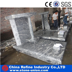 Sculptured China Juparana Grey Granite Monuments