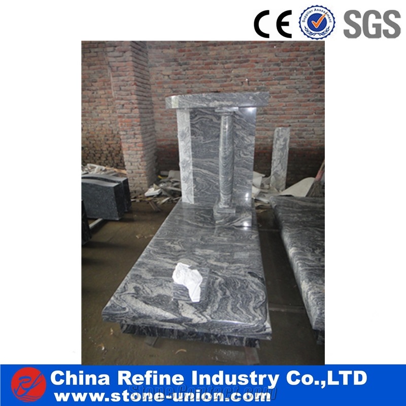 Sculptured China Juparana Grey Granite Monuments