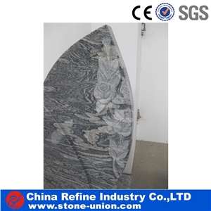 Sculptured China Juparana Grey Granite Monuments