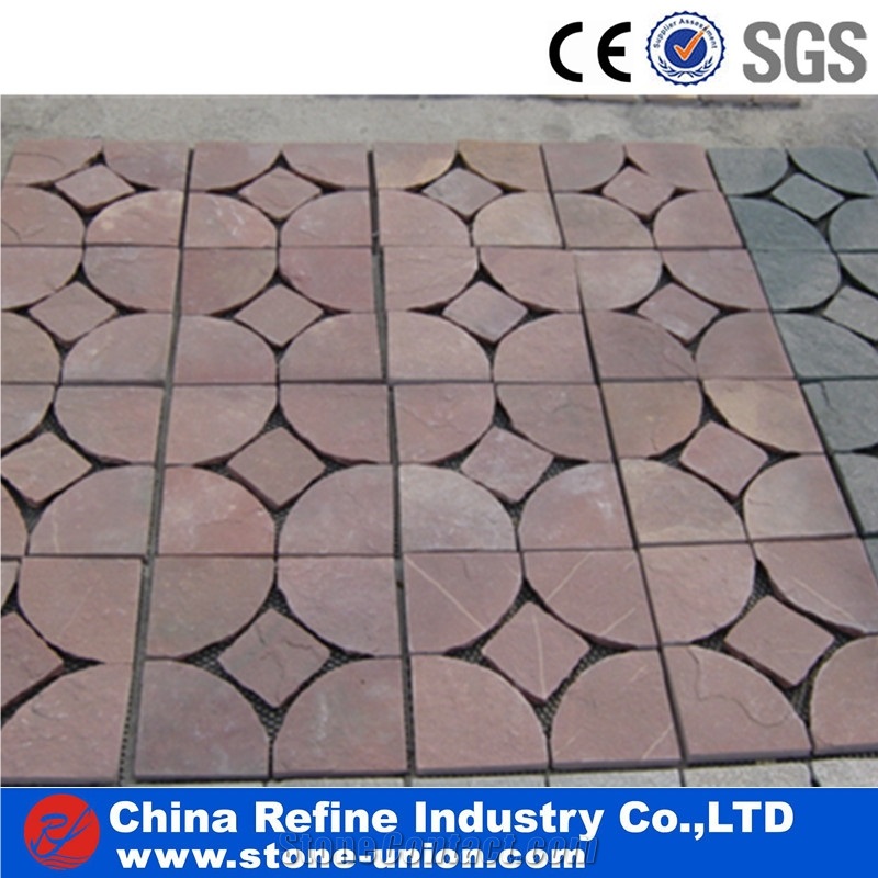 Slate Floor Pattern Design,Red Covering Wall Tiles