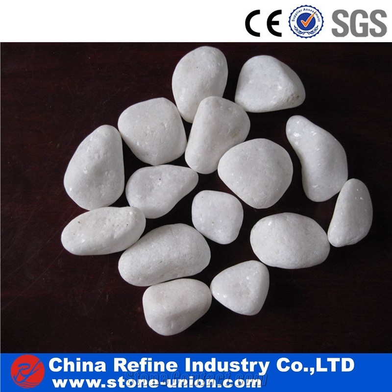 Snow White Pebbles and Gravels/ White Rocks Stone