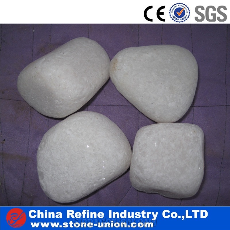 Snow White Pebbles and Gravels/ White Rocks Stone