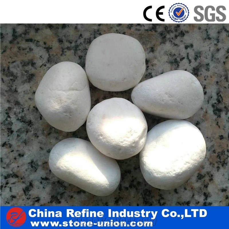 Snow White Pebbles and Gravels/ White Rocks Stone