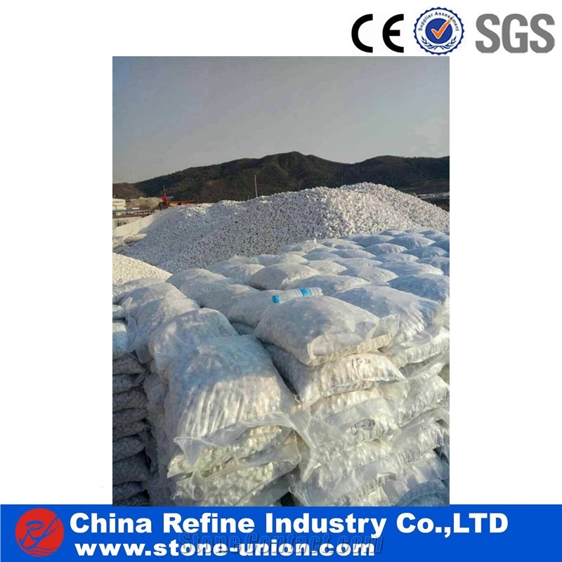 Snow White Pebbles and Gravels/ White Rocks Stone