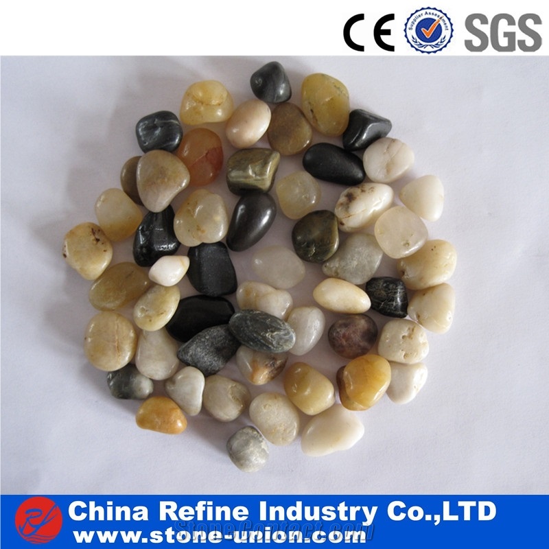 Snow White Polished Decorated Cobbles & Pebbles