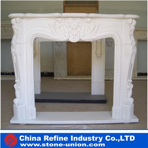 Sunny Beige Marble Fireplace Mantel Surround
