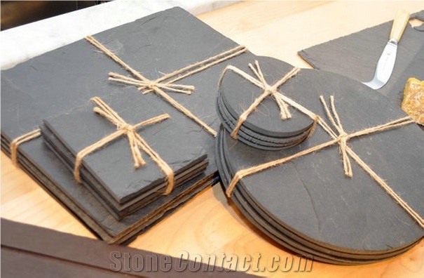 Tableware Slate Pizza Tray,Black Slate Plate