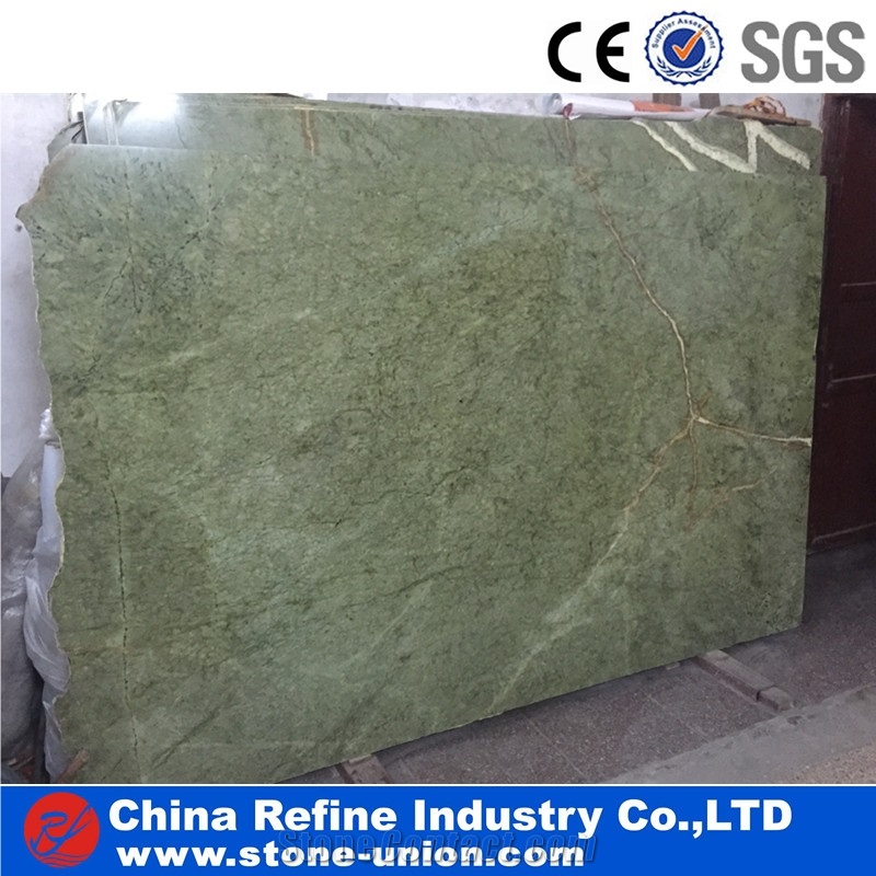 Verde Jade Ming Green Dandong Marble Slabs Tiles