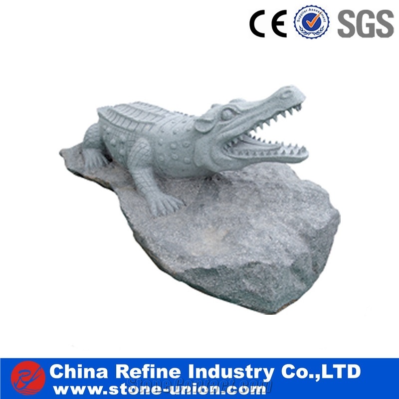 Vivid Animal Swan Statue,Grey Granite Statues