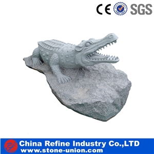 Vivid Animal Swan Statue,Grey Granite Statues