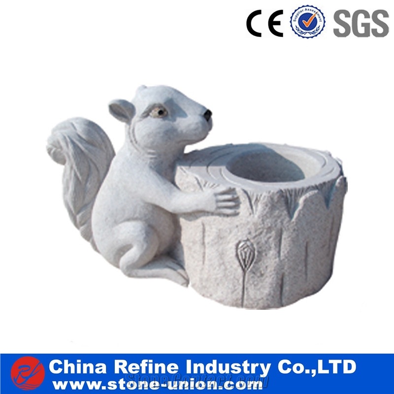 Vivid Animal Swan Statue,Grey Granite Statues
