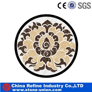 Water Jet Polished Round Marble Flooring