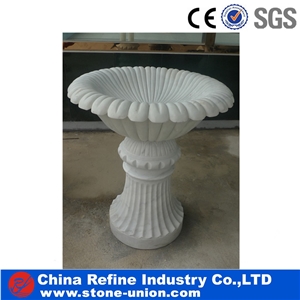 White Marble Angel Flowerpot For Garden Decoration