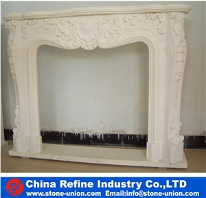 White Marble Fireplace Mantel Surround Decorating