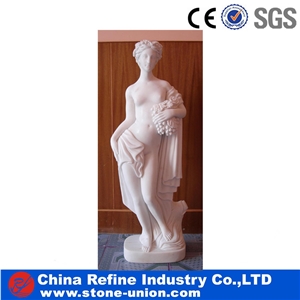 White Marble Western Style Elegant Women Statues