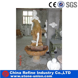 White Marble Women Sculpture Statue For Garden